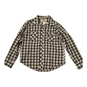 Wrangler Pearl Snap Long Sleeve Shirt Size Large